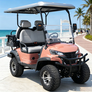 Voiturette de golf électrique tout-terrain 4 roues, sièges en cuir de luxe, absorption des chocs, OEM ODM, idéale pour les centres de villégiature et les clubs de golf - Vente chaude - Product Image 1