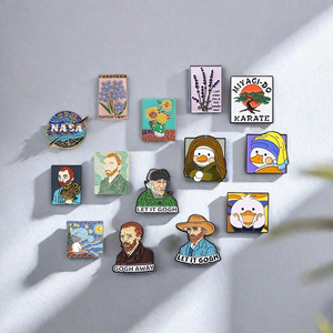 Broches en émail personnalisées en forme de canards de <span class=keywords><strong>peinture</strong></span> à l'huile, amusantes, le Cri de Picasso, canetons, broche, badge de revers, bijoux de dessin animé, cadeau pour les enfants et les amis - Product Image 6