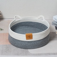Lit multifonctionnel en corde de coton pour chat Panier de couchage confortable pour chiot chaton pour chat Utilisation quatre saisons