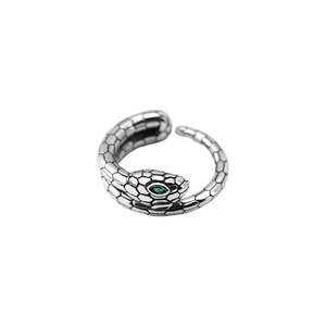 Tendance rétro personnalité Thai argent <span class=keywords><strong>esprit</strong></span> serpent forme ouverture bague hommes femmes bijoux fiançailles mode inspiré Joker - Product Image 6