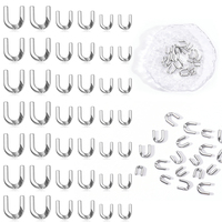 Acier inoxydable Double U Forme Épaisse Chaîne Cubaine Connecter Fermeture U Bijoux Hommes Bracelet Fermoir