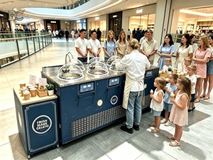 Machine à glace artisanale verticale italienne 8*5.5L à cylindre ouvert, équipement commercial pour la fabrication de gelato en lots - Product Image 1