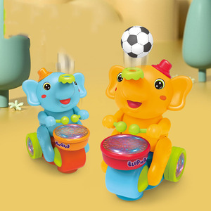ของเล่นตีกลองรูปช้างสำหรับเด็กเล็กลูกบอลเป่าลูกบอลไฟฟ้าสากลล้อเดินเพื่อการศึกษาปฐมวัยของเล่นเพื่อพัฒนาการ - Product Image 2
