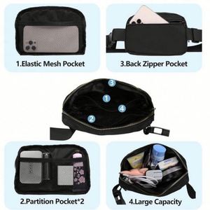 Fashion <b>Waterproof</b> Nylon Lulu Bum Bag Mini Chest Bag Waist Belt Bag Custom Unisex Crossbody Fanny <b>Pack</b> - Product Image 3