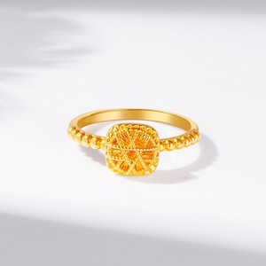 Anillo de Dedo de <span class=keywords><strong>Oro</strong></span> Amarillo Genuino AU750 de 18K, Joyería Fina Personalizada de <span class=keywords><strong>Oro</strong></span> Puro de 18K de Buena Calidad para Boda, Anillo de <span class=keywords><strong>Oro</strong></span> Real - Product Image 2