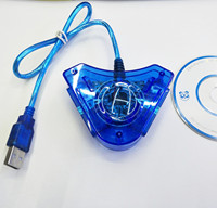 Adaptador USB Triangular de Doble Puerto para Control de PS2 a PS3/PC, Versión Nueva, Sin Necesidad de Controladores