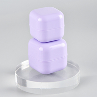100 Pièces Pots carrés vides en PP de 5g, 10g, 20g, 30g, avec double paroi, en plastique vert, pour crème de maquillage, réf. HX260801