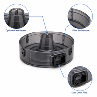 Base de bac à poussière pour aspirateur avec cône cyclonique encastré PC+ABS – Service de moulage par injection pour appareils d'entretien des sols sur mesure