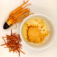 KAIYANGE USDA/EU Poudre d'extrait double de champignon Cordyceps Militaris en vrac, Cordycepine 1%, Polysaccharide de bêta-glucane