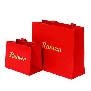 Bolsas de Papel para Envasado de Cosméticos y Ropa, Bolsas de Compra de Papel Personalizadas de Lujo en Color Verde - Product Image 4