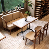 Meubles de restaurant occidental, ensemble de chaises de salle à manger, table à manger, design nordique, banquet, café, fauteuil, banquette, OEM ODM