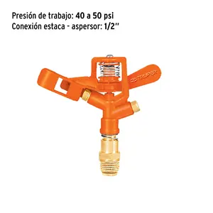 Arroseur métallique à double jet MASTER 48, tête simple, TRUPER - Product Image 2