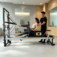 Système de poulies silencieuses professionnel réglable en aluminium pour demi-tourneuse de Pilates, idéal pour les studios de Pilates, construction moulée sous pression