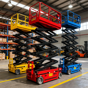 6m 8m 10m 12m 14m Electric Scissor Lift Warehouse 220 Volt <strong>Battery</strong> Full Vertical Man Lift High-Altitude Work - Product Image 1