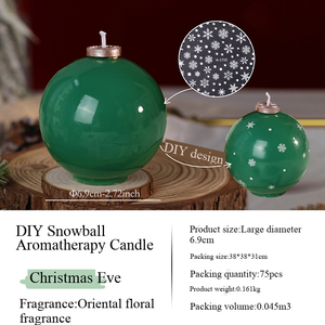 XS9227 özel noel kar tanesi topu kokulu mum DIY atmosfer anlamda noel dekorasyon mum ev dekorasyon mum - Product Image 5