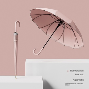 Paraguas de lluvia automático de mango largo de alto valor para adultos Diseño moderno Grueso Resistente al viento Hecho Poliéster Clima tormentoso - Product Image 6