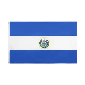Bandeira personalizada de todos os países 100% poliéster, impressão salvadoriana, bandeiras nacionais 3x5 pés el salvador