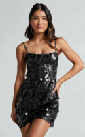 Robe une pièce pour femme, vente en gros, à sequins dorés et bretelles perlées, silhouette droite, longueur mi-mollet, séchage rapide