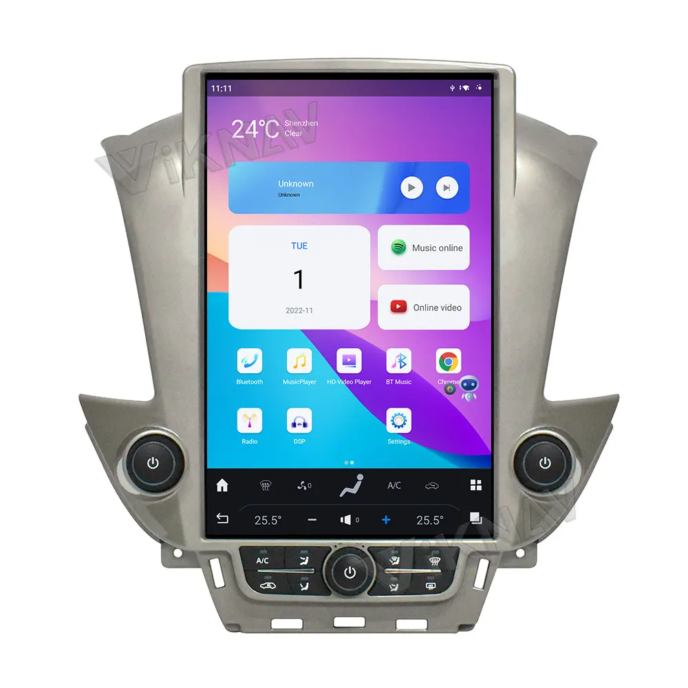 راديو سيارة يعمل بنظام أندرويد 11 لسيارة شيفرولر سوبربان تاهو GMC يوكون 2014-2020 مزود بشاشة لمس وملاحة GPS ومشغل وسائط متعددة ومشغل فيديو ستريو