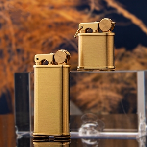 Texture laiton kérosène rétro meule amour feu briquet cadeau pour hommes et femmes avec meule - Product Image 3