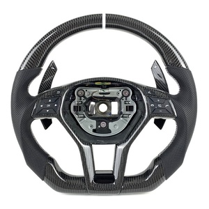 Volante de Fibra de Carbono Real a <span class=keywords><strong>Precio</strong></span> de Fábrica para <span class=keywords><strong>Mercedes</strong></span> Benz <span class=keywords><strong>AMG</strong></span> A45 W204 W212 W218 W116 C a GLC CLS - Product Image 4