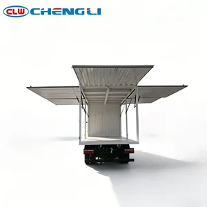 Camionnette à ailes volantes légère 4x2, fourgonnette de transport, camion-benne avec système d'ouverture pneumatique latérale à 90 degrés °   Ouverture pour le transport logistique - Product Image 4