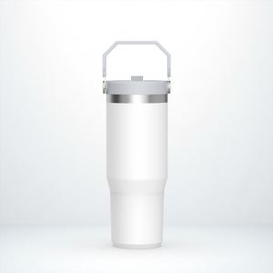 Vaso de Café Portátil de Acero Inoxidable Aislado con Asa, Termo de Viaje de 20 oz para Viajes Diarios y Bebidas - Product Image 1