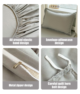 Gao Ke ağır düz renk tüylü kaymaz koruma Polyester lehimleme Fiber yatak kapakları oteller huzurevleri çeşitli boyutları - Product Image 5