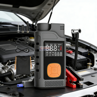 Gonfleur de pneus numérique rechargeable, pompe à air pour voiture, écran 2,4 pouces, anti-étincelles, démarreur de secours 1200A pour voiture/moto/SUV