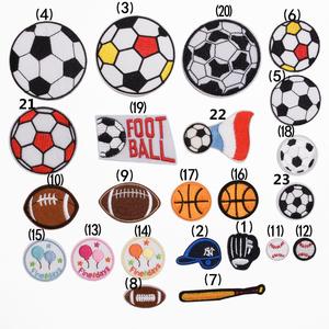 Wholesale Custom Iron on Embroidery Various Kinds of Simulation Ball Patch for Clothes - Product Image 2