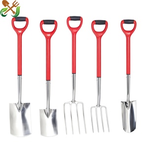 Kit Pala e Forcone da Giardino Multiuso in Acciaio Inossidabile con Manico a <span class=keywords><strong>D</strong></span> per Scavare, Arare, Lavorare il Terreno e Giardinaggio - Product Image 2