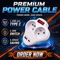 Adaptateur de voyage 1 prise 2 pôles 16A 250V avec boîtier PP+Cuivre et certification CE