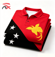 Chemises à manches courtes décontractées d'été imprimées en 3D personnalisées, chemise polo pour hommes avec drapeau de Papouasie-Nouvelle-Guinée, vêtements