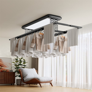 Remote controlled lifting balcony home intelligent voice control fully automatic electric drying rack - Product Image 2