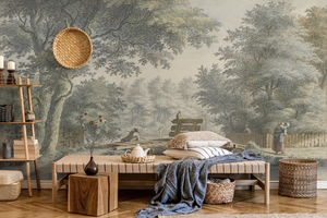 La peinture <span class=keywords><strong>panoramique</strong></span> de jardin rétro est utilisée pour le salon canapé décoration intérieure <span class=keywords><strong>papier</strong></span> peint Mural - Product Image 6