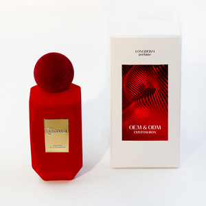 New Design Flocked Velvet Irregular Crimp Pump Sprayer Glass <b>Bottle</b> 50ml Empty Luxury Perfume <b>Bottle</b> with Box - Product Image 2