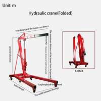 Cric hydraulique robuste de 2 tonnes et 3 tonnes, nouveau modèle en acier, grue de moteur pour atelier automobile, levage pneumatique, type de câble de suspension