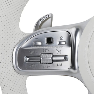Volant en cuir blanc pour <span class=keywords><strong>Mercedes</strong></span> Benz Classe C W205 CLS W218 GLA45 CL W216 C216 CL500 CL550 <span class=keywords><strong>CL55</strong></span> CL63 C43 C63 <span class=keywords><strong>AMG</strong></span> - Product Image 5