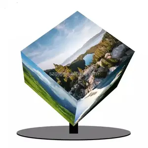 New design indoor six sided video led display screen p2 p2.5 p3 magic cube square led display panel