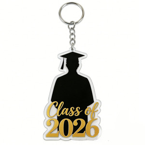 Porte-clés personnalisé Shunquan Jewelry avec logo et image sur mesure en acrylique, idéal pour la saison <span class=keywords><strong>des</strong></span> diplômes, chapeau de doctorat et toge de remise de diplôme – Souvenir populaire - Product Image 1