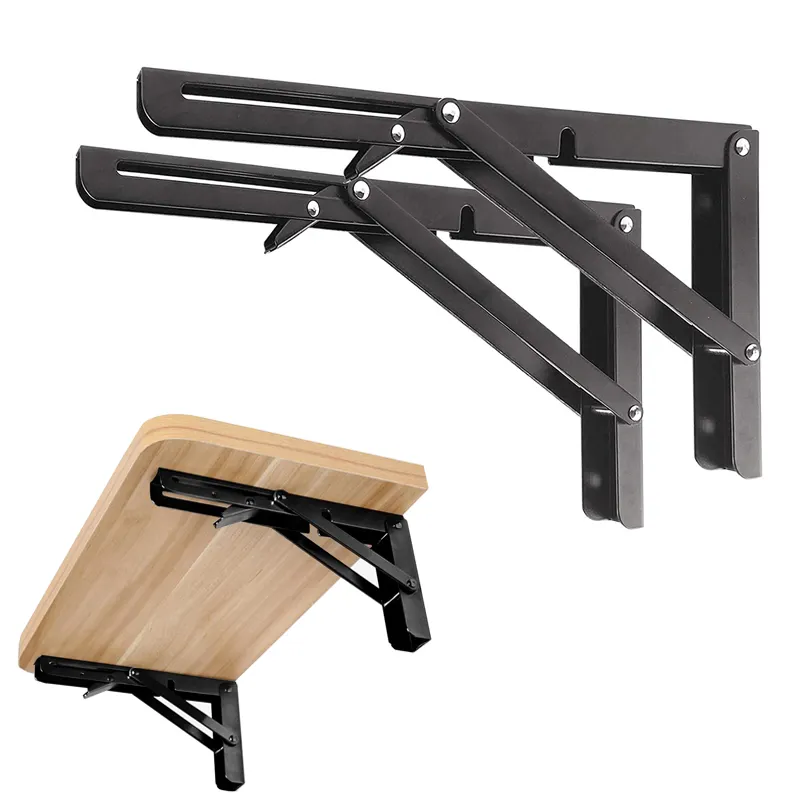 Folding Table Bracket Bench Triangle Adjustable Stainless Steel L Angle Wall Mounting Shelf Metal Folding Table Brackets