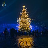 Riesige Moderne Wasserdichte Weihnachtsbaum-Lichtskulptur Handgefertigte Festlaterne für Winterfeste & Straßendekoration