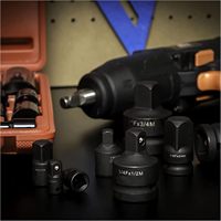 Adaptateur et réducteur de douille à choc 1-1/2 pouces (femelle) x 1 pouce (mâle) CR-MO noir