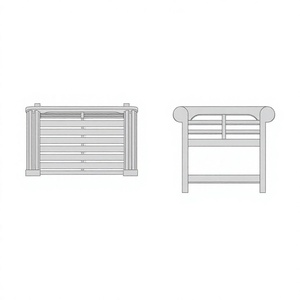 Modern Solid <b>Teak</b> Outdoor Dining Arm <b>Chair</b> with Low Back Non-Foldable GC011 Enterprise Model for Park & Courtyard Use - Product Image 3