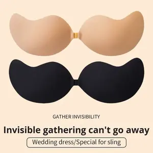 <span class=keywords><strong>Mango</strong></span> Cup High-Rise Sexy Breast Pads Malla fina de algodón a base de plantas Transpirable Anti-Exposición para vestidos de novia Push-Up Glossy - Product Image 4