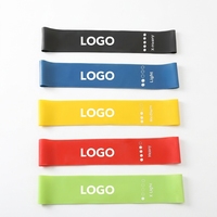 Lot de 5 bandes de résistance en TPE personnalisées pour exercices de fitness, fessiers et hanches, mini-bandes de yoga en boucle