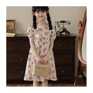 Vestido elegante de lunares para niña / 6-7 años, 7-8 años