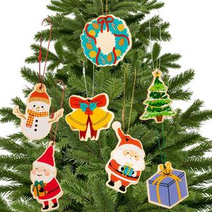 Décorations en bois de Noël : Poupée Père Noël et Gnome, 20 pièces, Ornements suspendus classiques - Product Image 3