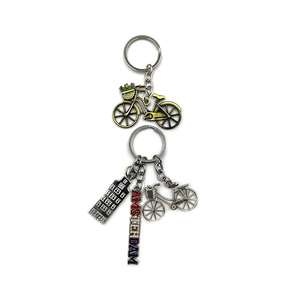 自行车形状 3D 锌合金时尚促销迷你迷人便携式装饰钥匙扣 - Product Image 1