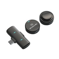 Mikrofon Lavalier Magnetik Nirkabel Profesional M1 Populer, Dual-Channel untuk Siaran Langsung dan Rekaman Video Pendek